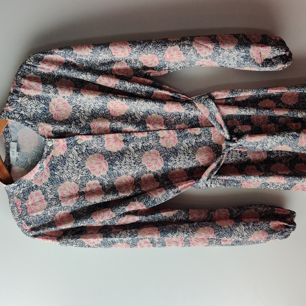 NSR Blue Pink Floral Belted Long Midi Dress Size XL